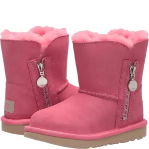 UGG Big Kids Bailey Zip Short Boots Pink Rose Size 6K