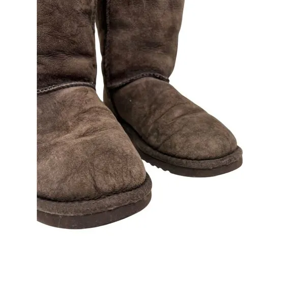UGG Brown Classic Tall Shearling Sheepskin Leather Boots 6