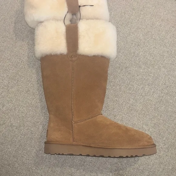 UGG Brown Suede Suhenny Tall Boots sz 9 NEW
