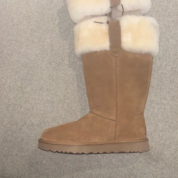 UGG Brown Suede Suhenny Tall Boots sz 9 NEW