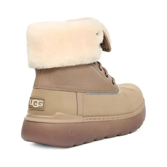 Ugg City Butte Waterproof Snow Boots NWOB Men's Size 14 Tan Sherpa Wool Lined