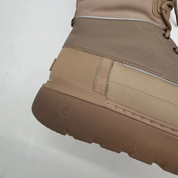 Ugg City Butte Waterproof Snow Boots NWOB Men's Size 14 Tan Sherpa Wool Lined