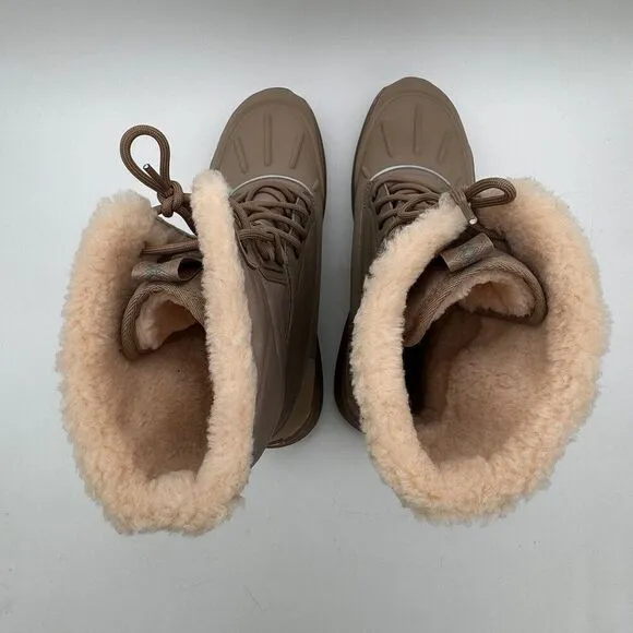 Ugg City Butte Waterproof Snow Boots NWOB Men's Size 14 Tan Sherpa Wool Lined