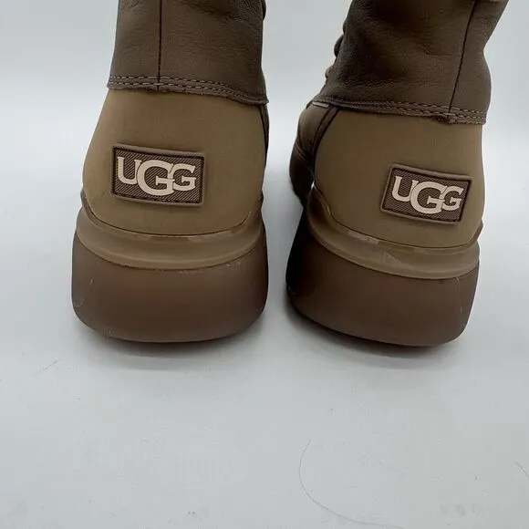 Ugg City Butte Waterproof Snow Boots NWOB Men's Size 14 Tan Sherpa Wool Lined