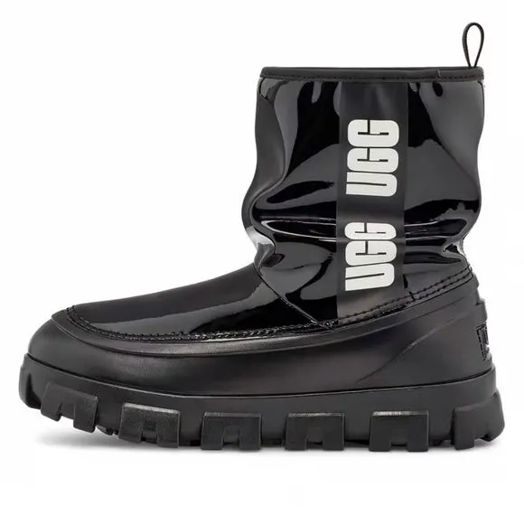 UGG Classic Brellah Mini Boots Jet Black Women Size 7