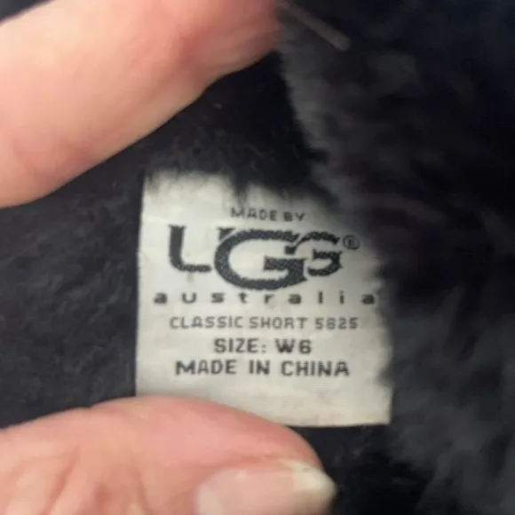 UGG Classic Short 5825 Black Suede Boots