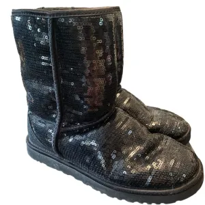 UGG Classic Short Black Sequin Boots