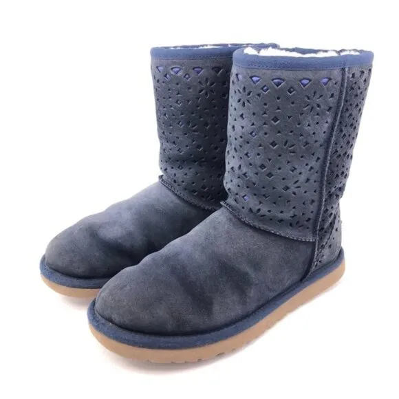 UGG Classic Short Flora Perforated Winter Boots 6