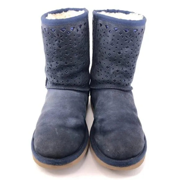 UGG Classic Short Flora Perforated Winter Boots 6