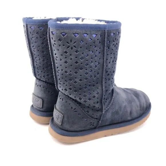 UGG Classic Short Flora Perforated Winter Boots 6