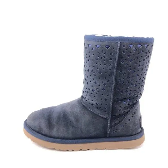 UGG Classic Short Flora Perforated Winter Boots 6