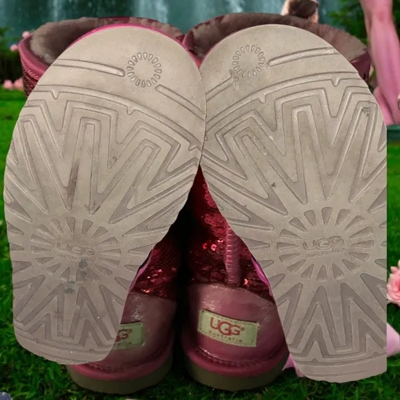 Ugg Classic Short Sequins Boots Hot Pink