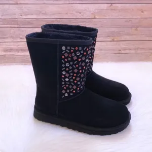 UGG Classic Short Stud II Black Boots