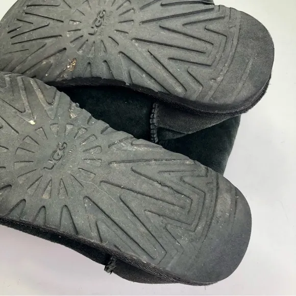 UGG classic tall boots suede and shearling black 7