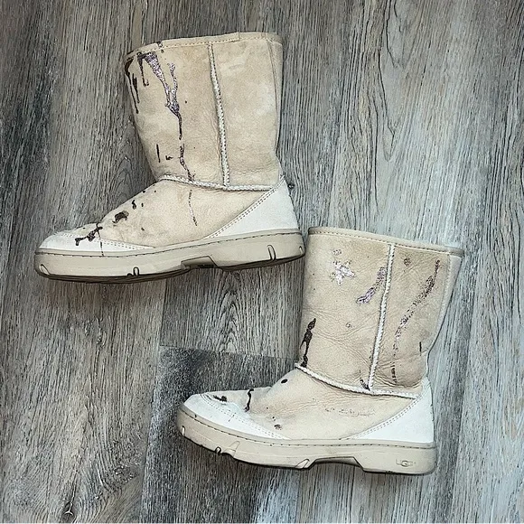 Ugg classic Ultimate Short boots with glitter DIY design