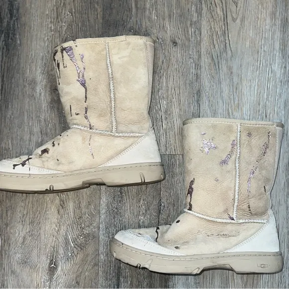 Ugg classic Ultimate Short boots with glitter DIY design