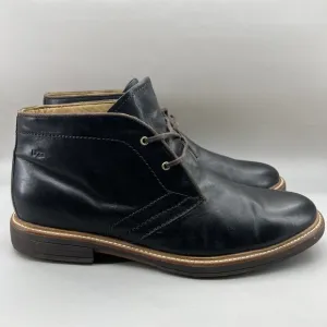 UGG Dagmann Chukka Boots Men's Size 12 Black Leather Comfort Ankle Lace Up Shoes