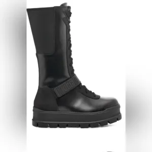 UGG Flynn black tall lace up boots 7US