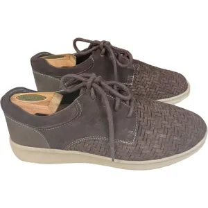 UGG Hepner Woven Luxe Lace Up Suede Trainer Comfort Sneaker Shoes 10 1020367