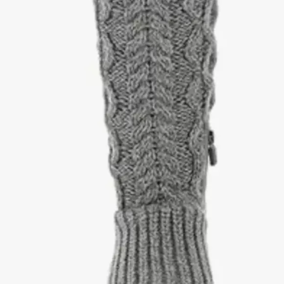 UGG Kids Girls Classic Cabled Knit Grey Sweater Boots Tall/Short Youth 1