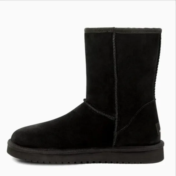 UGG Koola Short Black Boots Size 6 NWB