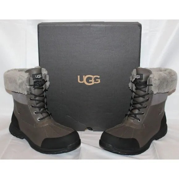 UGG MEN'S BUTTE COLD WEATHER WATERPROOF WINTER SNOW‎ BOOTS METAL GRAY