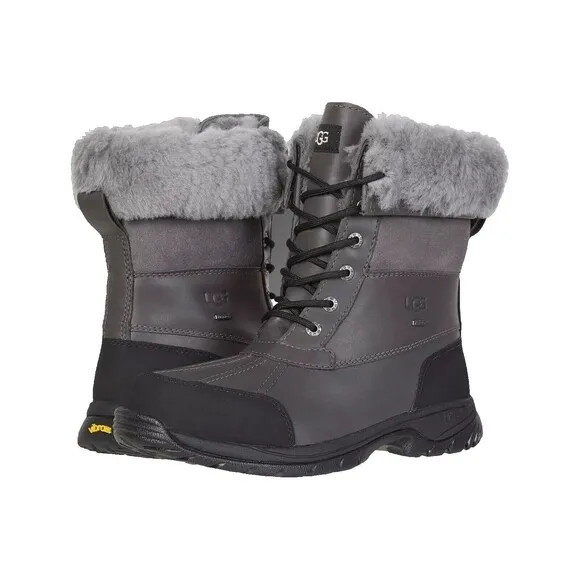 UGG MEN'S BUTTE COLD WEATHER WATERPROOF WINTER SNOW‎ BOOTS METAL GRAY