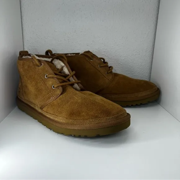 UGG Neumel Chestnut Suede Sheepskin Chukka Ankle Boots Shoes Size US 13 Men