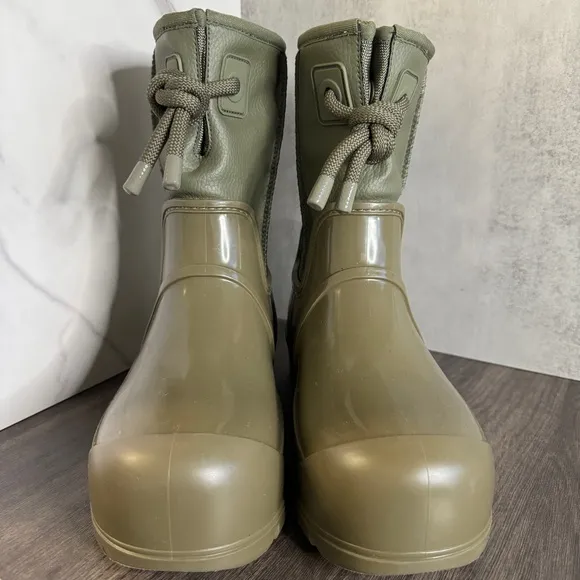 Ugg Raincloud Lace Boots Olive Green Size 10
