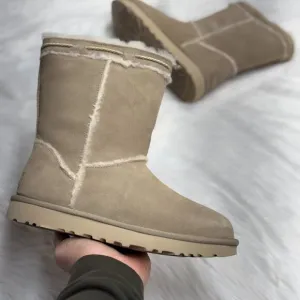 UGG Short Shearling Braid Sanddune Mens Boots 1166752-DUNE NEW Multi Sz