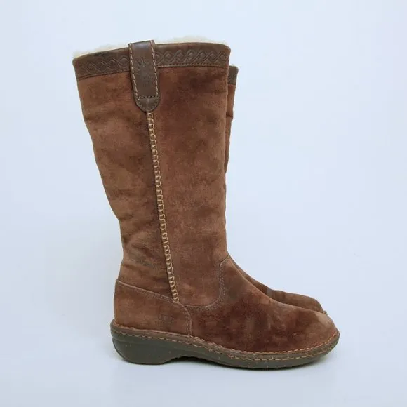 UGG Swell Sherpa Suede Tall Boots