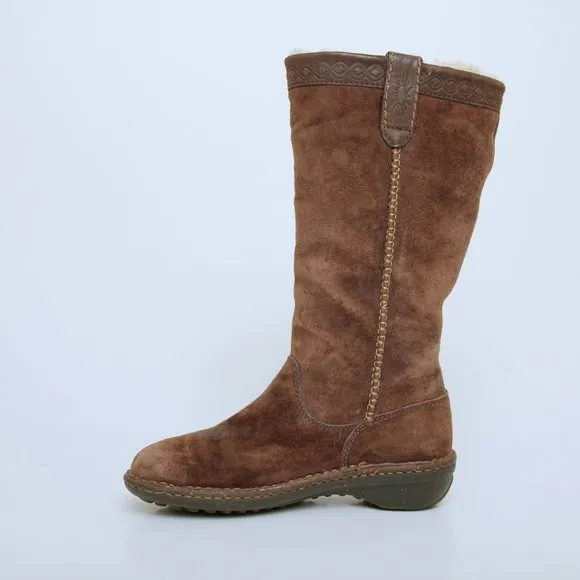 UGG Swell Sherpa Suede Tall Boots