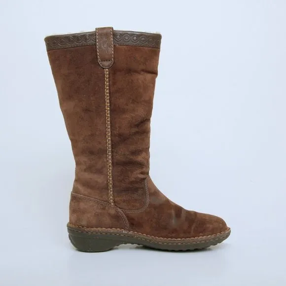 UGG Swell Sherpa Suede Tall Boots