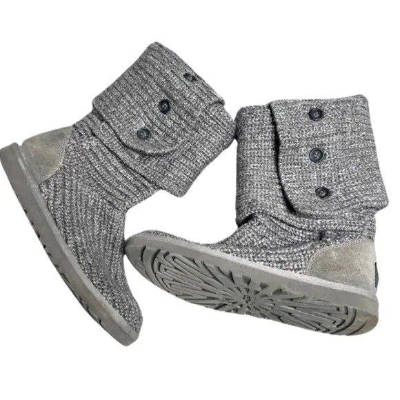 UGG Women's Classic Cardy Tall Knit Acrylic Winter Button Boots