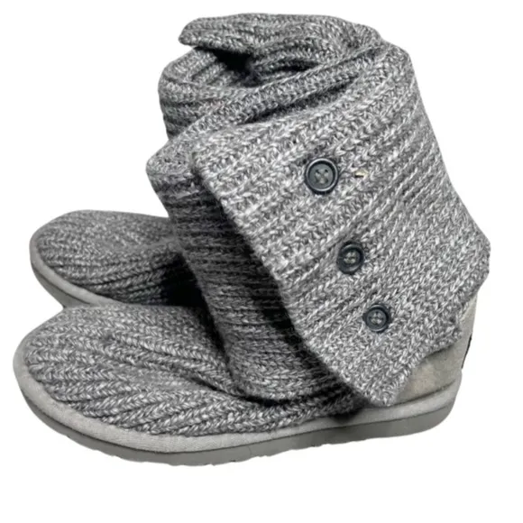 UGG Women's Classic Cardy Tall Knit Acrylic Winter Button Boots