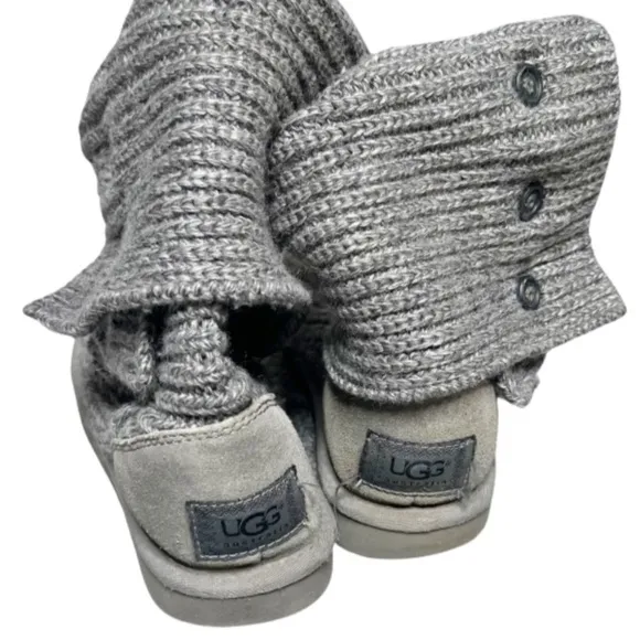 UGG Women's Classic Cardy Tall Knit Acrylic Winter Button Boots