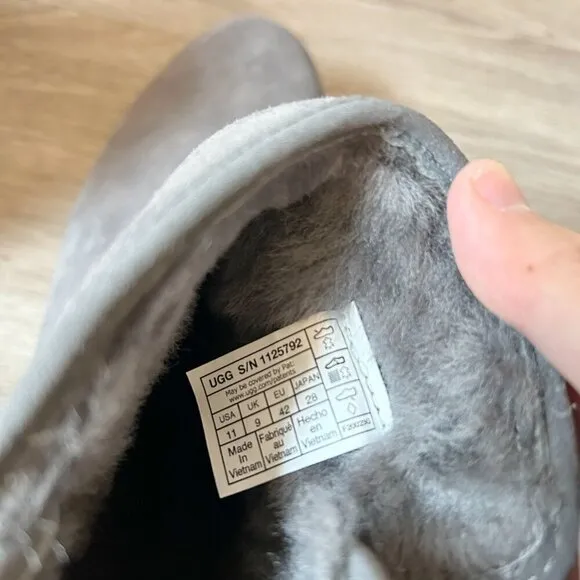 UGG Women's Cory II Bootie in Charcoal Gray Size 11 BRAND NEW