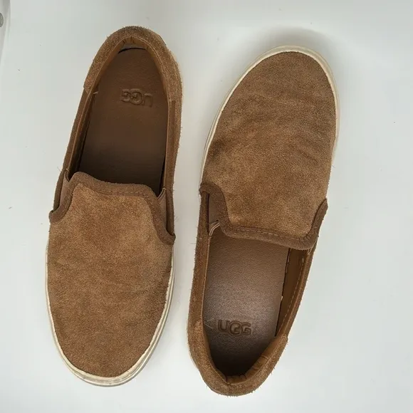 UGG‎ Women's Jass Brown Tan Suede Slip-On Sneakers Shoes Size 7.5