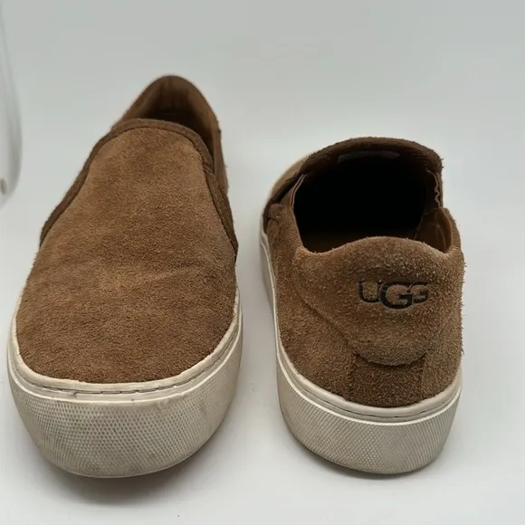 UGG‎ Women's Jass Brown Tan Suede Slip-On Sneakers Shoes Size 7.5