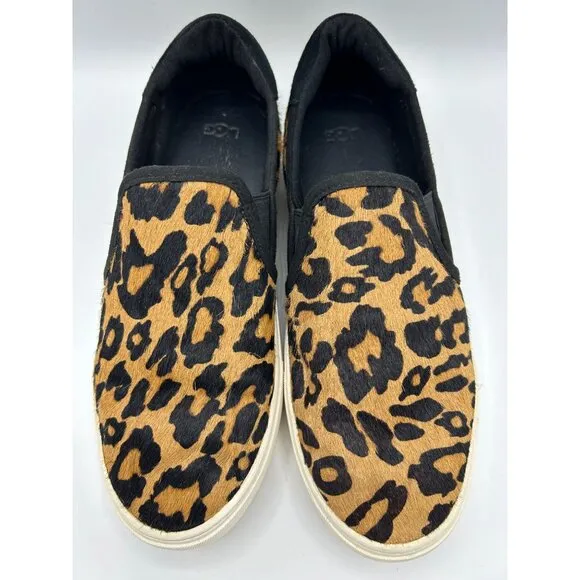 Ugg Women's Leopard Print Slip-On Loafer Sneakers Size 9 Casual