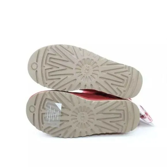 UGG CUSTOMIZABLE BAILEY BOW SHORT RIBBON RED SUEDE SIZE 5 US