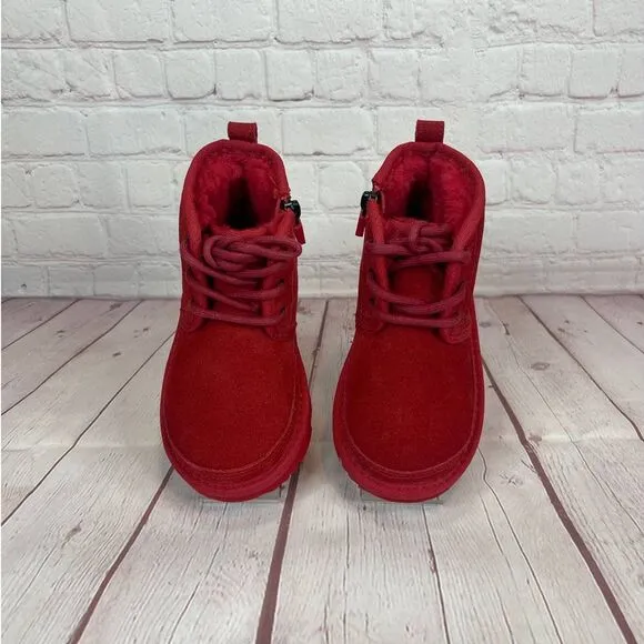 Ugg Neumel II Suede Chukka Red Boots Toddlers Size 9 (S/N 1017320T)