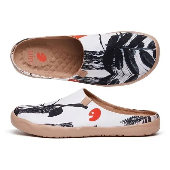 UIN Men's Comfort Mules Walking Casual Travel Shoes Malaga (The Palm- Slipper)