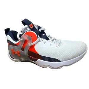 Under Armour Auburn Tigers Sneakers Women's Sz 10 Tennis Shoes White Navy Orange