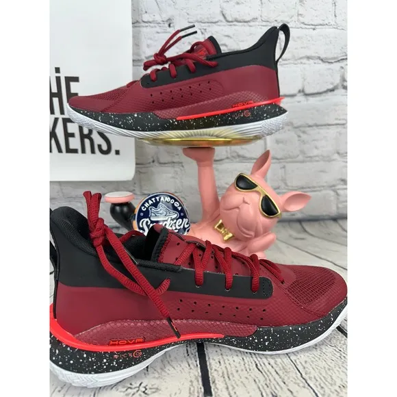 Under Armour Curry 7 Underrated Tour Mens 7.5 Womens 9 Red Basketball Shoes NEW
