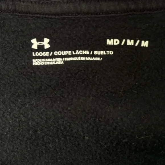 Under Armour Freedom Tech Hoodie Black UA USA Patriotic Hooded Sweatshirt Size M