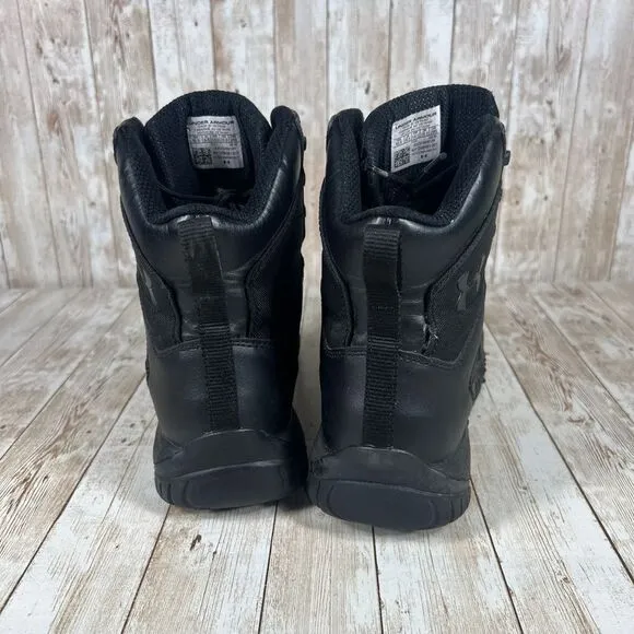 Under Armour stellar Black Tactical Combat Boots Mens 10.5 Durable‎ Lace-Up