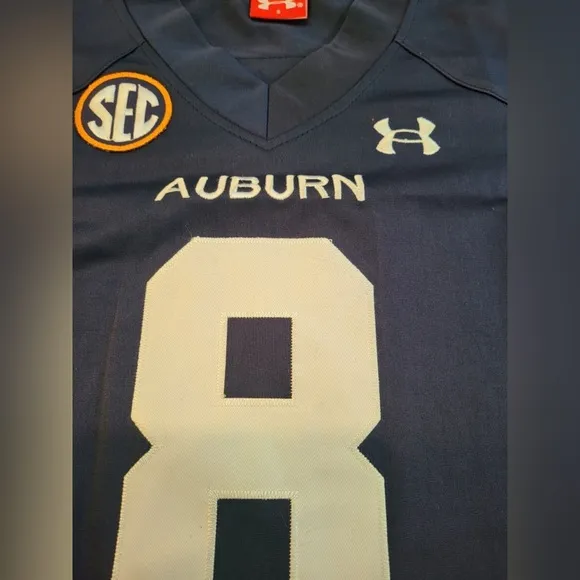 Underarmour Auburn Stidham #8 SEC War Eagles Short Sleeve Jersey, size 50