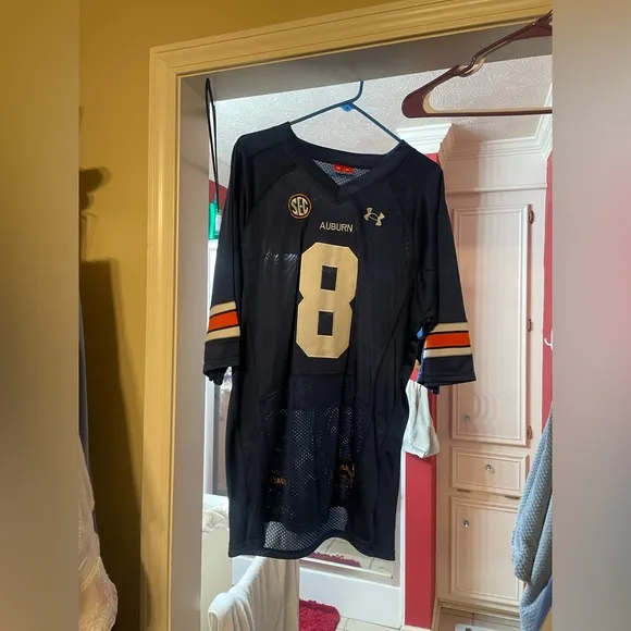 Underarmour Auburn Stidham #8 SEC War Eagles Short Sleeve Jersey, size 50
