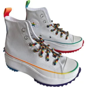 Unisex Shoes Size M3,W4.5Converse Pride Run Star Hike Hi Top White Multi 170824C